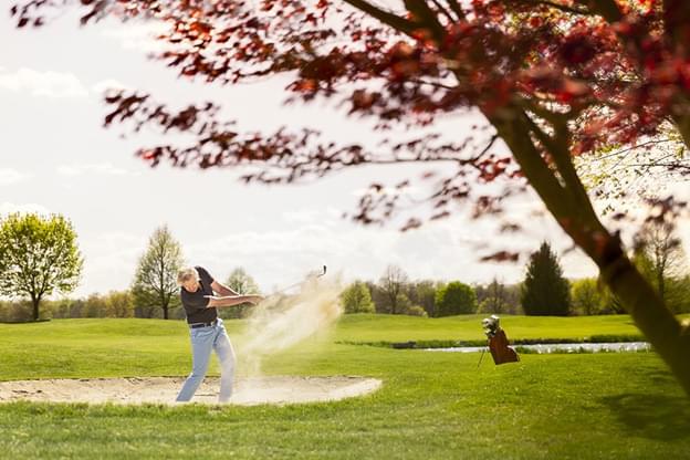Golfing out of the rough