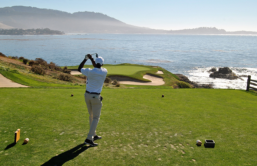 The signature hole at Pebble Beach Golf Links