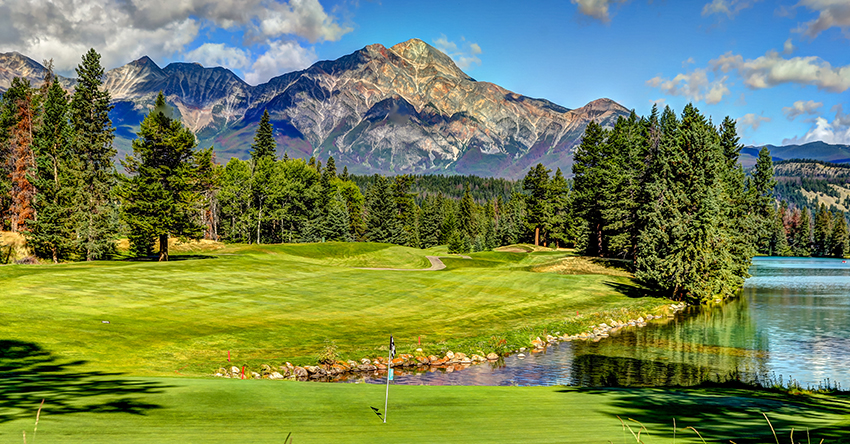 Golf trip to Fairmont Jasper Park Lodge Golf Course using Ship Sticks to a top golfing destination